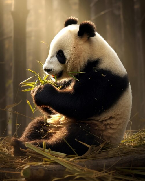 Álbum de fotos visuais de pandas cheio de momentos bonitos e vibrações amigáveis para os amantes dos animais