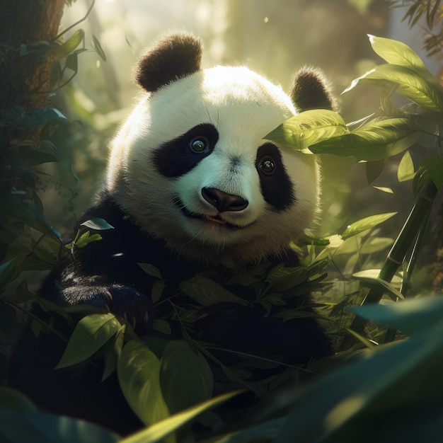 Álbum de fotos visuais de pandas cheio de momentos bonitos e vibrações amigáveis para os amantes dos animais