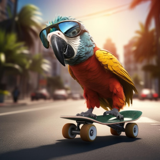 Álbum de fotos visuais de pássaros papagaios cheio de momentos bonitos e amigáveis