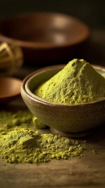 Álbum de fotos visuales de matcha en polvo lleno de productos hechos de matcha para los amantes del matcha