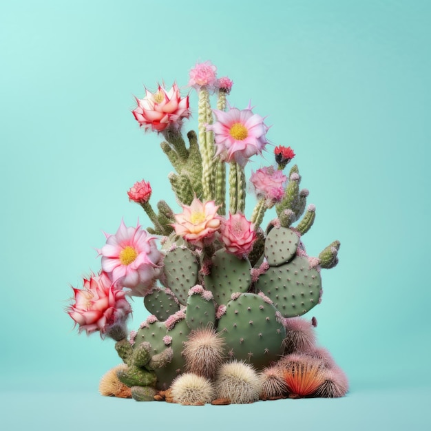 Álbum de fotos visuales de plantas de cactus del desierto lleno de vibraciones de verano y momentos de floración para los amantes de las plantas