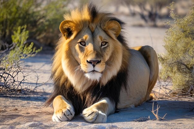 Leão africano Parque Etosha Namíbia