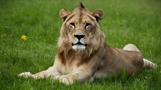 Leão pantera leo em um branco isolado