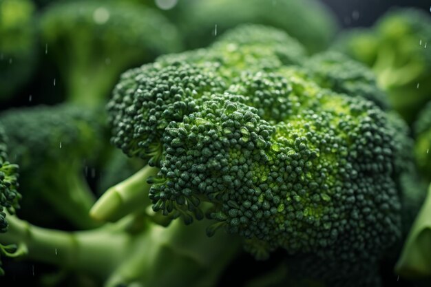 Foto lebendig und fesselnd closeup exquisite broccoli closeup in ar 32