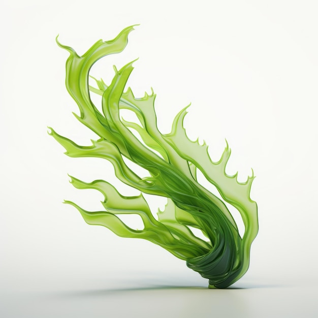 Foto lebendige 3d-skulpturen aus algen, atemberaubende glasähnliche darstellungen