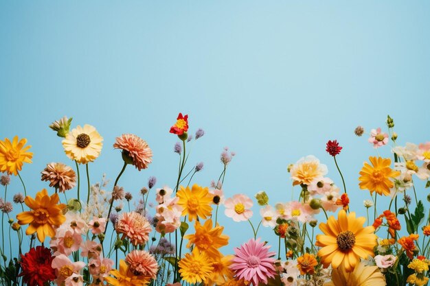 Lebendige Blumen vor einem hellen Hintergrund