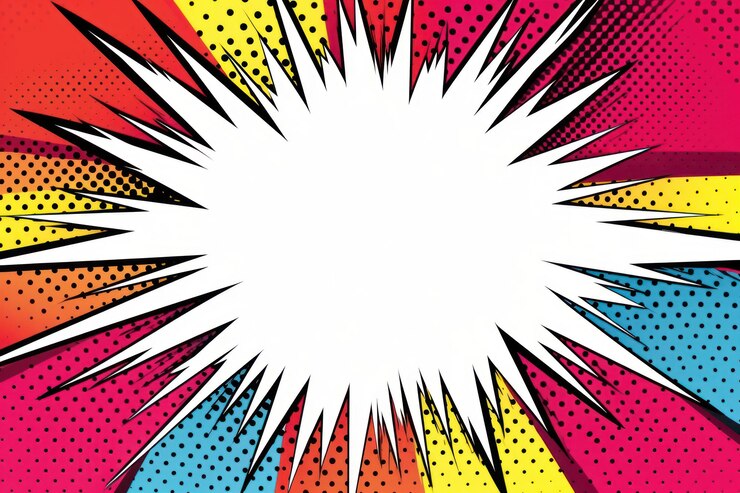 Foto lebendige comicbuch-explosion
