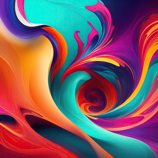 Lebendige Farben fließen in einer sanften Welle von abstrakten Hintergründen