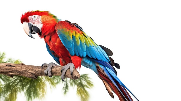Lebendige fotorealistische Illustration eines Papageis – Generative KI.