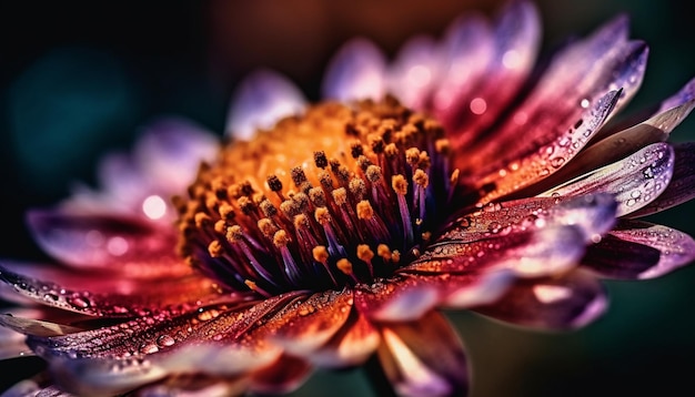 Lebendige Gerbera-Gänseblümchen in einer durch KI erzeugten Weide mit weichem Fokus