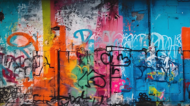 Lebendige Graffiti-Wandstruktur