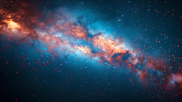 Lebendige kosmische Wolken und ein fesselndes Sternenbild Raumfahrt Hintergrund künstlerische Darstellung ideal für Sci-Fi-Szenen KI