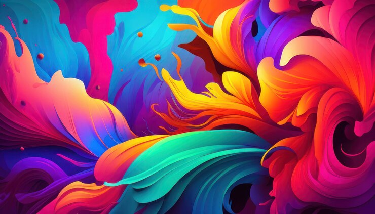 Lebendige, leuchtende Farben im Hintergrund
