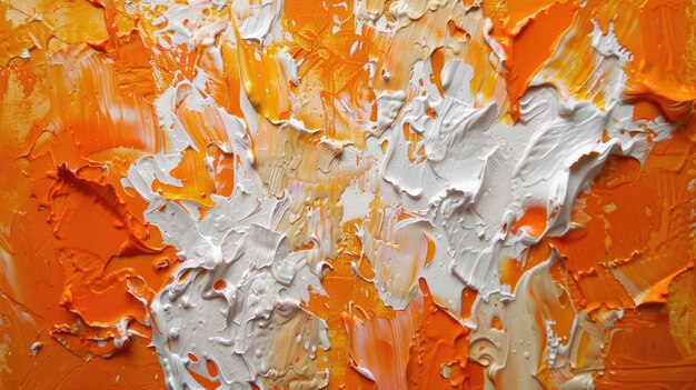 Lebendige orange-weiße abstrakte Kunsttextur