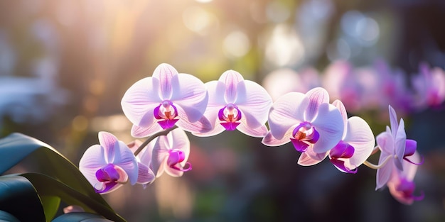 Lebendige Orchideenblüte im detaillierten Makrofokus