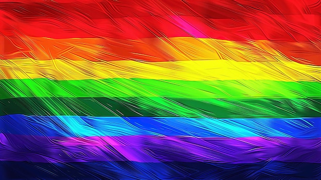 Foto lebendige regenbogenflagge, die zur feier des lgbti-prides schwebt