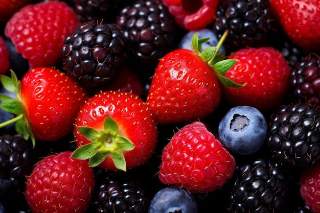 Lebendige rote Erdbeeren auf dem Markt Erdbeeren-Bildfotografie