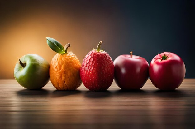 Lebendige Sammlung von gesundem Obst und Gemüse