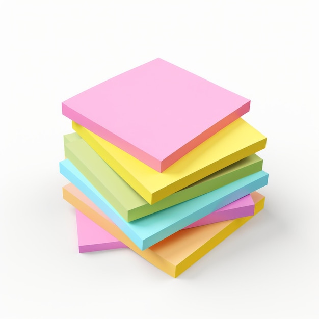 Lebendige Sticky Pad-Noten im physikalisch basierenden Rendering-Stil