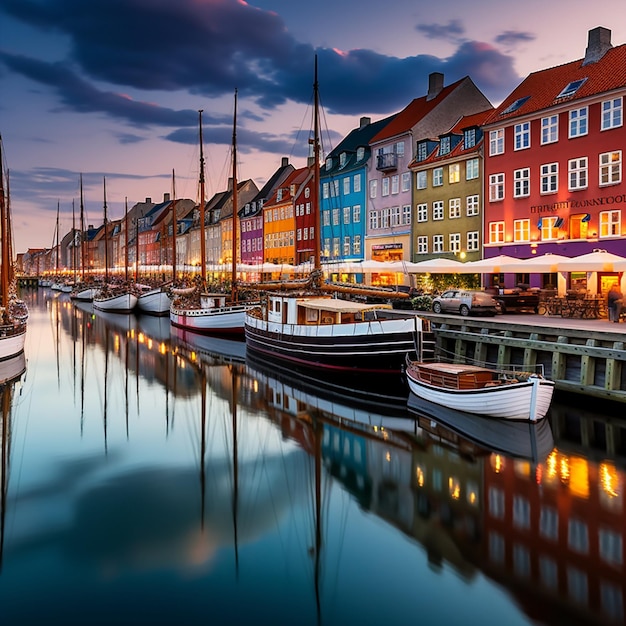 Lebendige Straßen von Kopenhagen