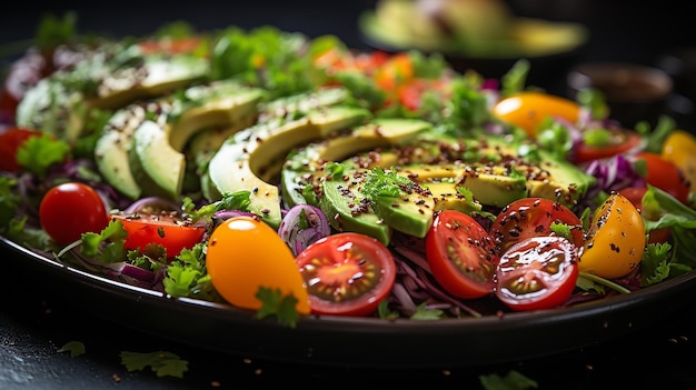 Lebendiger Salat, Nahaufnahme, frisch und nahrhaft