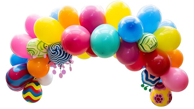 Lebendiger und festlicher Ballonbogen für eine fröhliche Dekoration