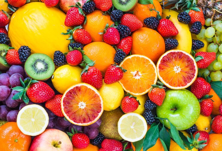 Foto lebensmittel, getränke, obst und kaffee