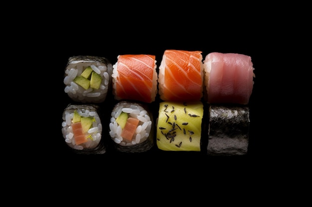 Lebensmittelfotografie Sushi Gewürze weißer Hintergrund