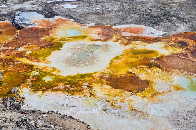 Lebhafte und farbenfrohe Quellen in Yellowstone