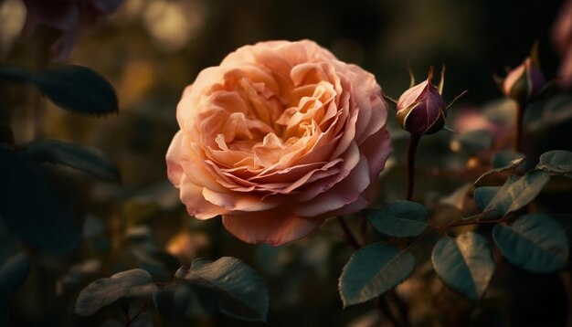 Lebhafter Blumenstrauß aus bunten Blumen in einer Vase, die von KI generiert wird