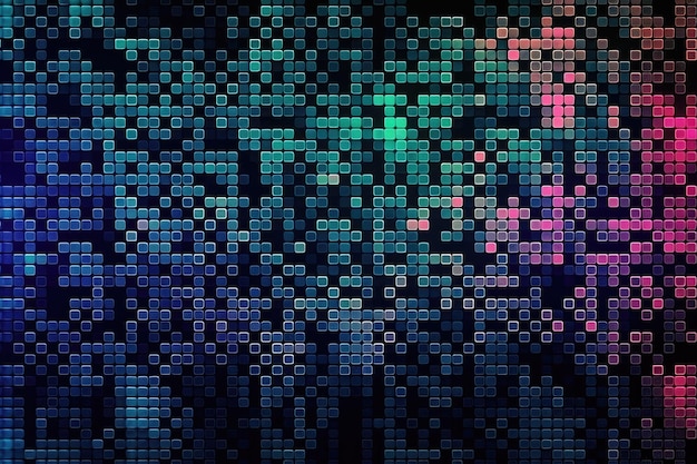 Lebhafter Hintergrund aus verschiedenfarbigen Quadraten Generative KI