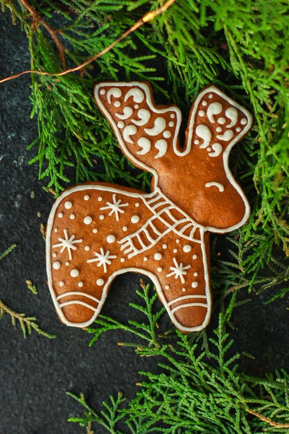 Lebkuchen. Geschenke und Feiertag, Weihnachten guten Rutsch ins Neue Jahr