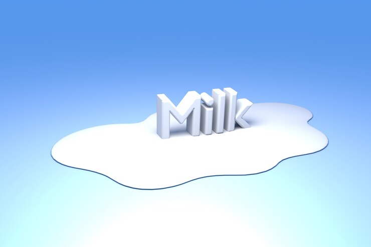 Foto leche 3d