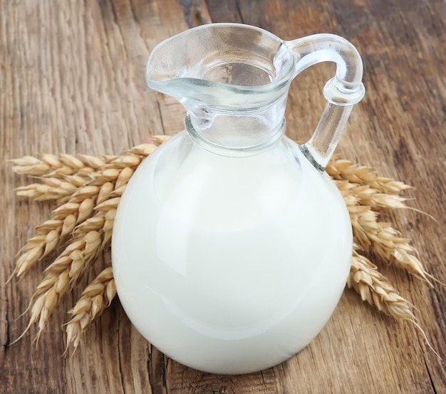 La leche de cerca