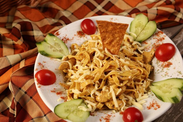 Leckere appetitliche klassische italienische Pasta mit einer köstlichen Sauce