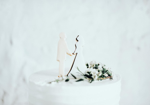 Leckere buttercreme-hochzeitstorte, dessertfotografie