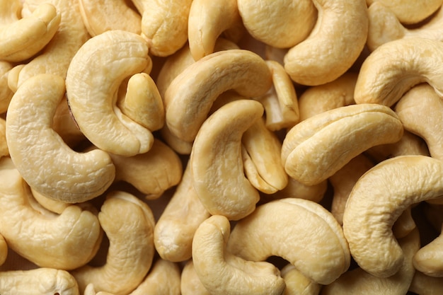 Foto leckere cashewnüsse draufsicht nahaufnahme