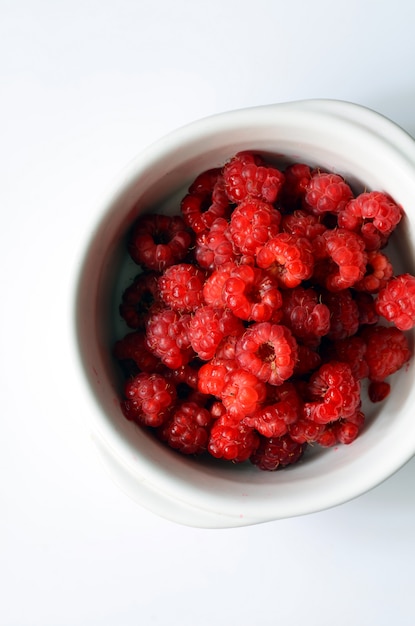 Foto leckere frische himbeeren