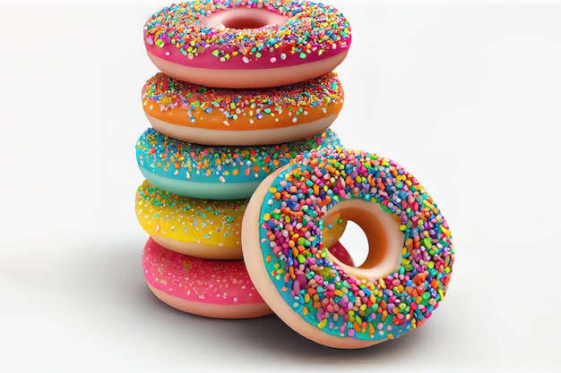 Leckere glasierte Donuts kopieren Raum Generative Ai