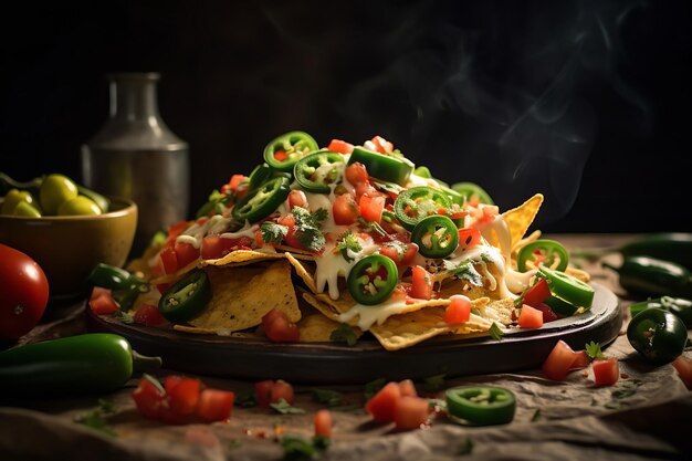 Leckere Nachos mit Jalapenos