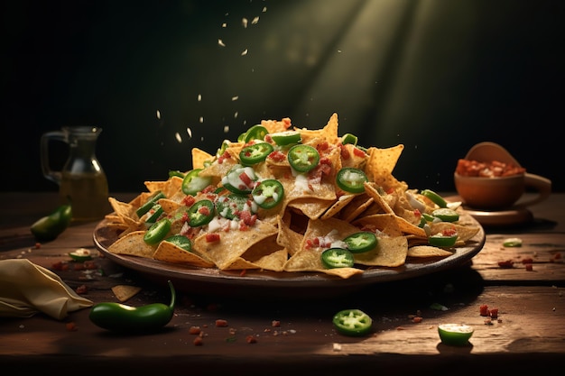 Leckere Nachos mit Jalapenos