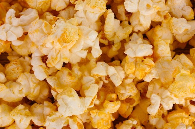 Leckere Popcorn-Nahaufnahme