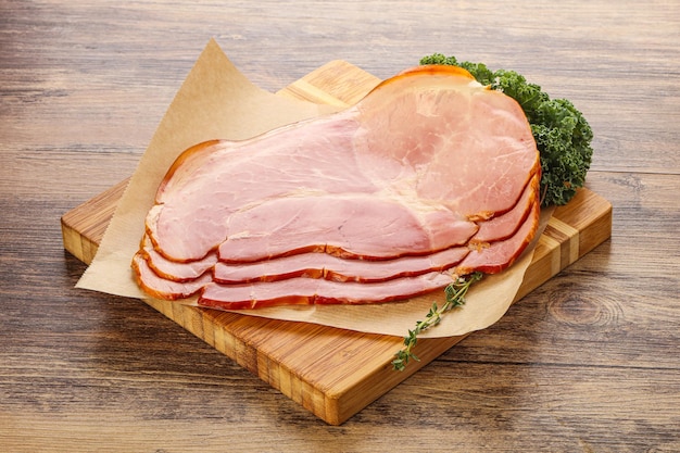 Leckere Schweineschinken-Snack-Vorspeise