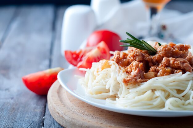 Leckere Spaghetti mit Speck