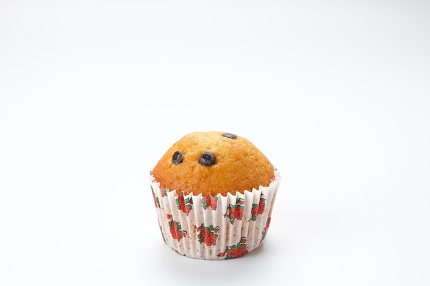 Foto leckere vanille-muffins mit schoko-chips