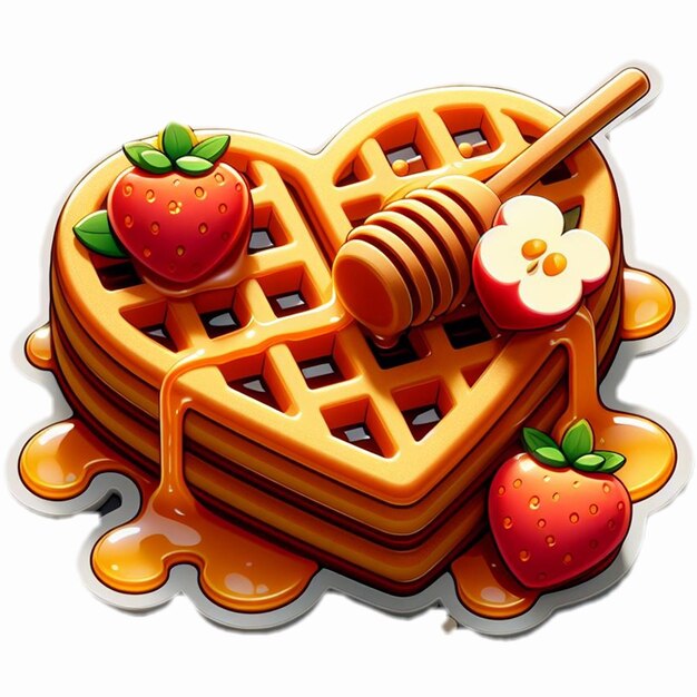 Foto leckere waffeln mit verschiedenen geschmacksrichtungen für social-media-design-vorlagen für banner-posts