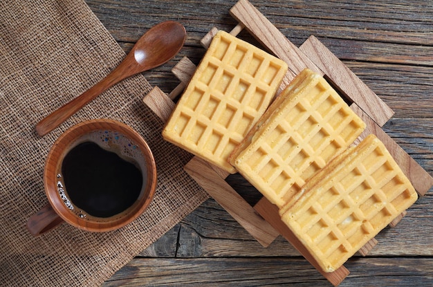 Leckere Waffeln und Kaffee