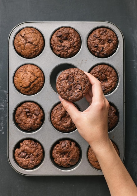 Leckerer Schoko-Muffin