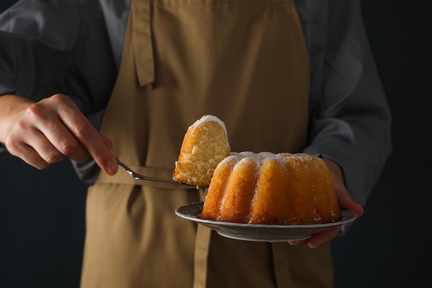 Leckeres Essenskonzept der Herbstsaison, Kürbiskuchen