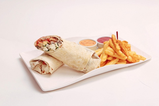 leckeres fleisch durum, türkischer kebap, sandwichwrap